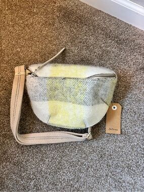 Bellerose Cream, Yellow & Light Gray Plaid Crossbody Bag